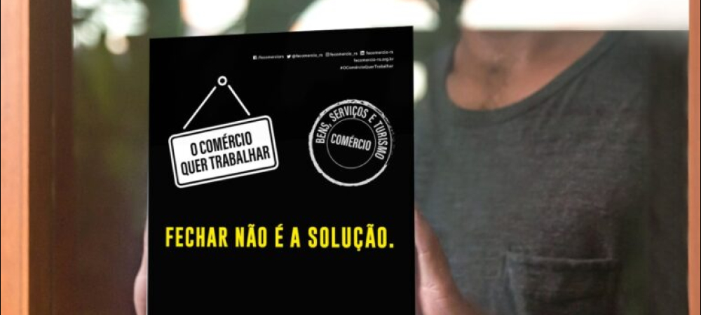 Com empresas em grave crise, Fecomércio-RS retoma campanha ?O comércio quer trabalhar?