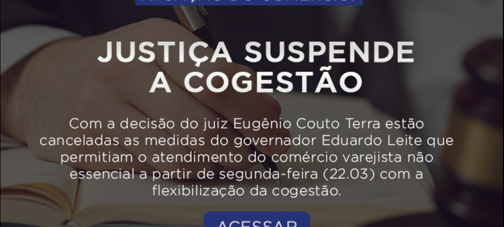 Justiça suspende a cogestão