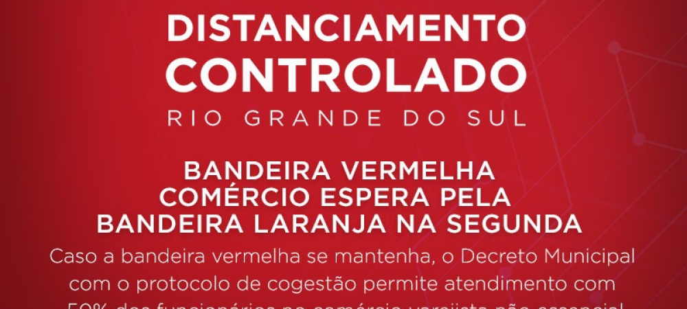 Bandeira vermelha | Comércio espera pela bandeira laranja na segunda 