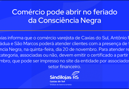 Comércio pode abrir no feriado da Consciência Negra