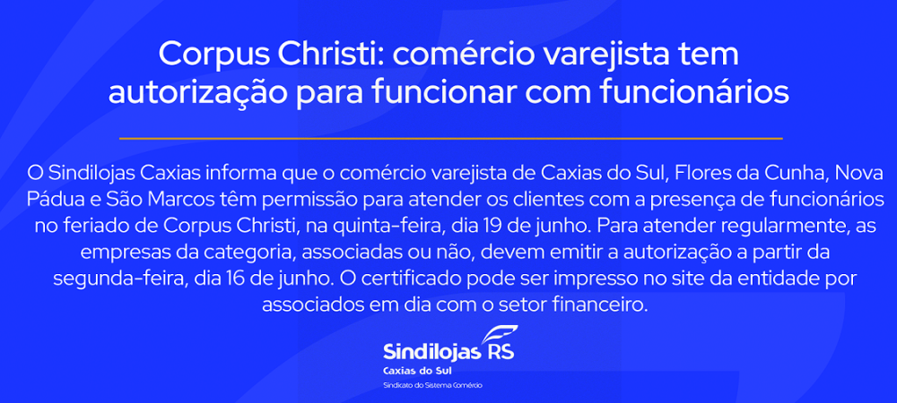 Corpus Christi: comércio varejista tem autorização para funcionar com funcionários