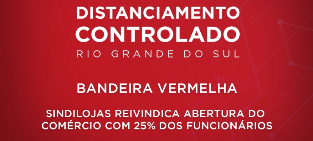 BANDEIRA VERMELHA | Sindilojas reivindica abertura do comércio com 25% dos funcionários