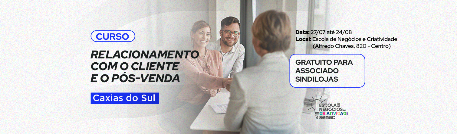 Curso Relacionamento com o cliente e o pós-venda